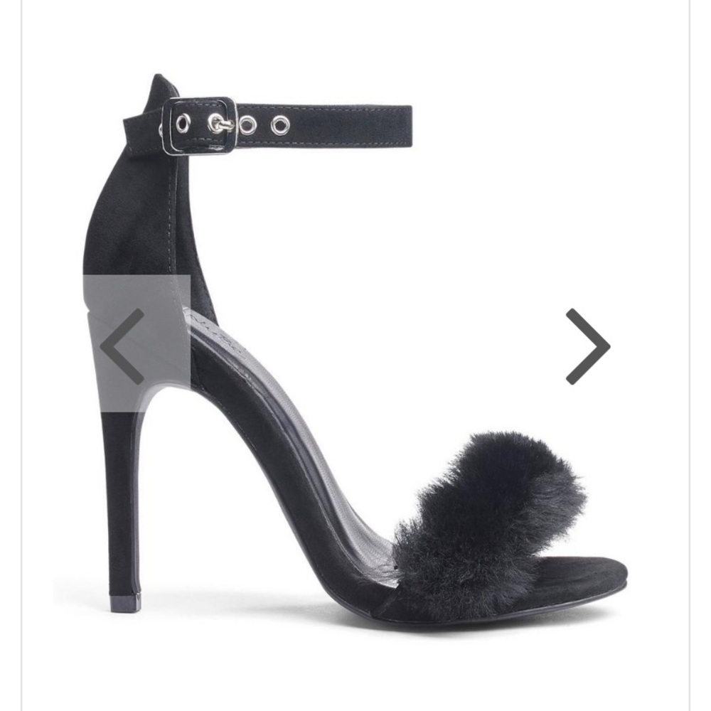 Stiletto furry sandal. ** brand new, never worn**